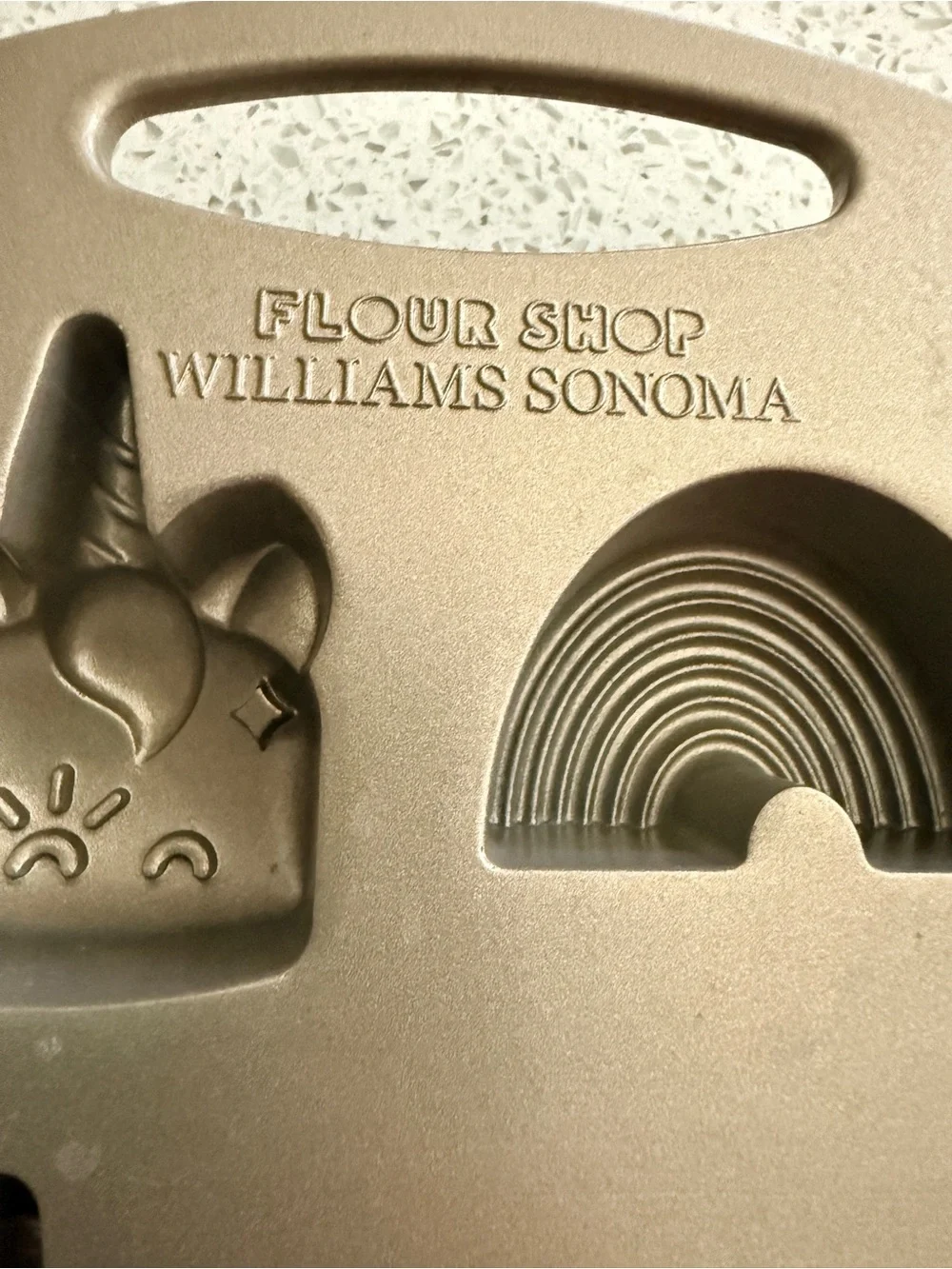 Williams Sonoma cakelet flower shop pan non-stick rainbow unicorn hearts emoji